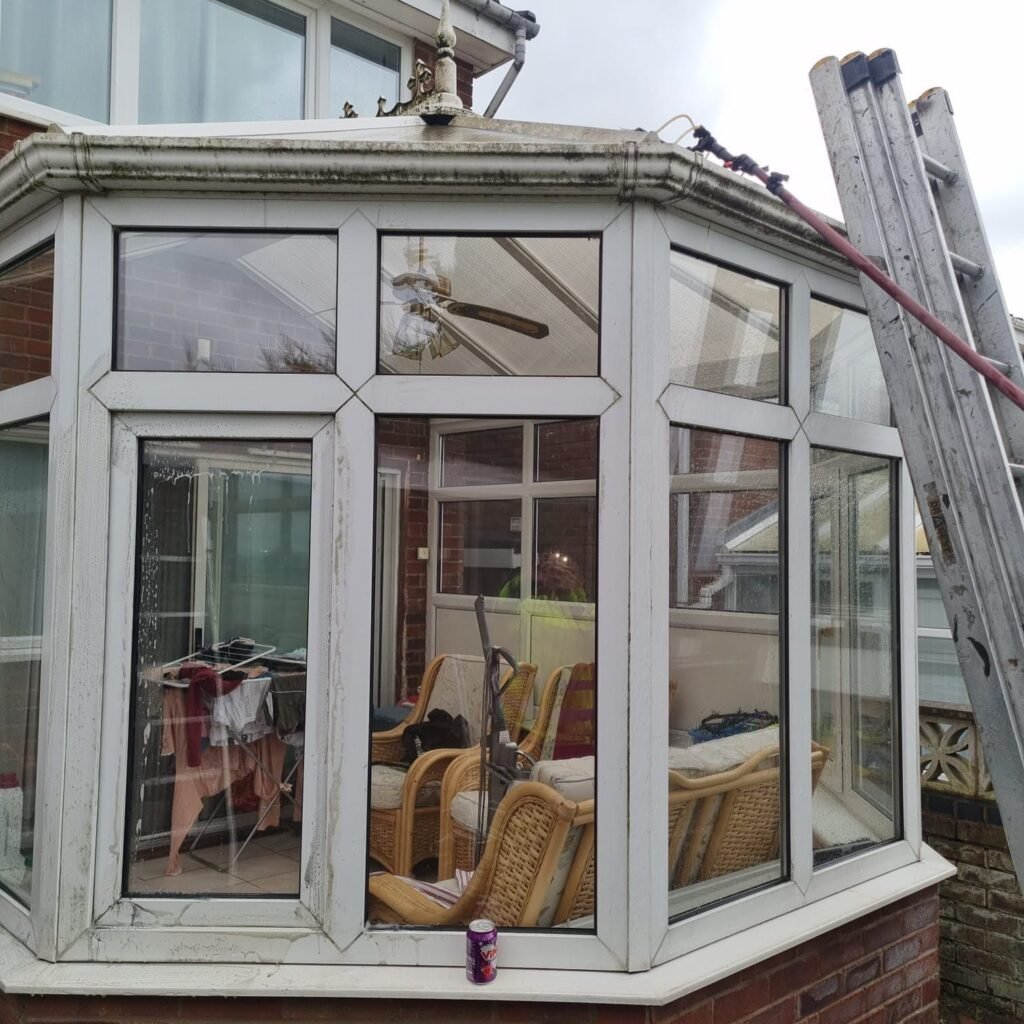 Cleaning and maintenance of interior conservatory door frames and seals