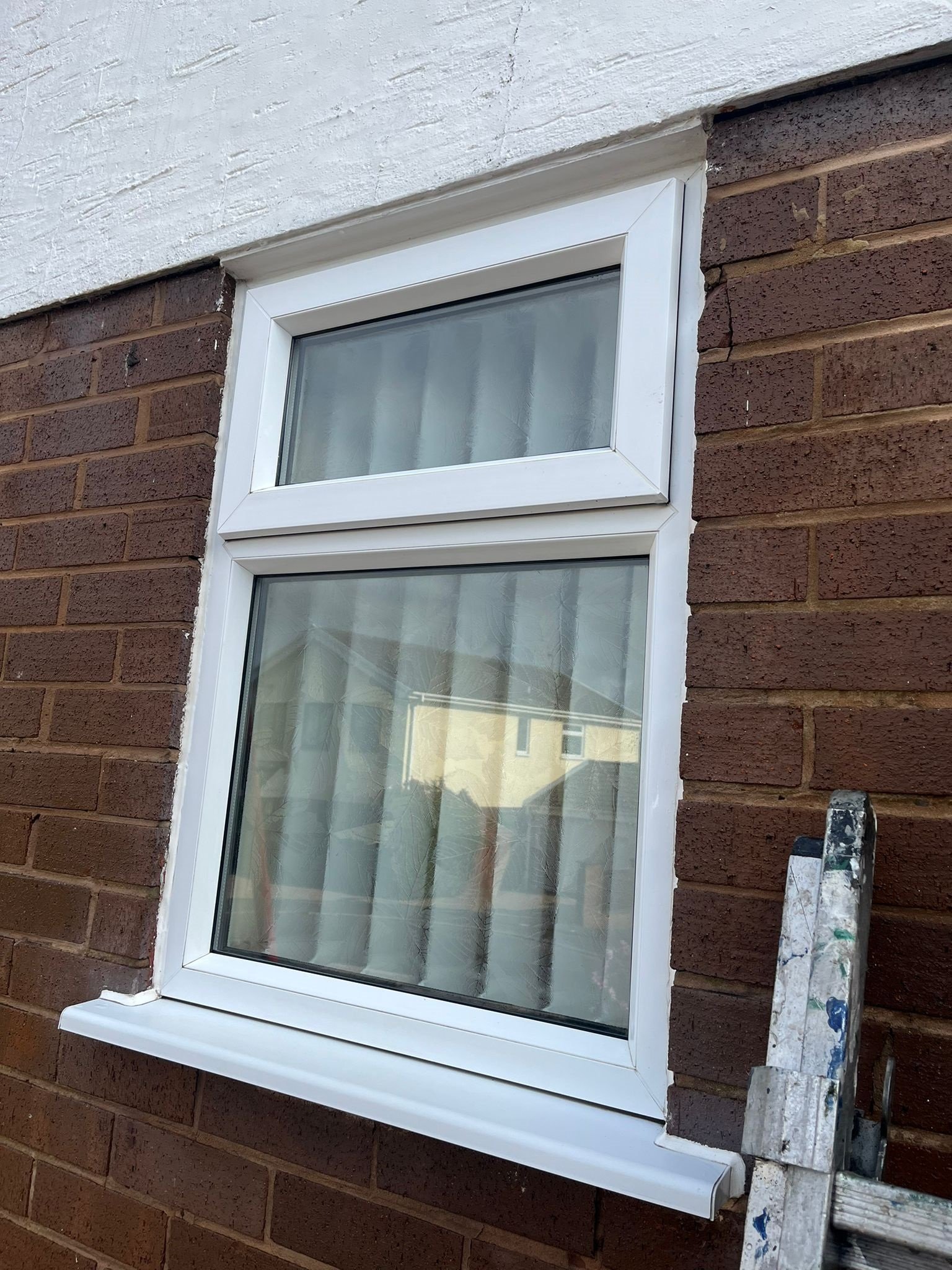 UPVC window and door frames after professional cleaning, restored to their original